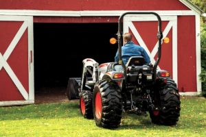 Bobcat Compact Tractors with front end loader arms
