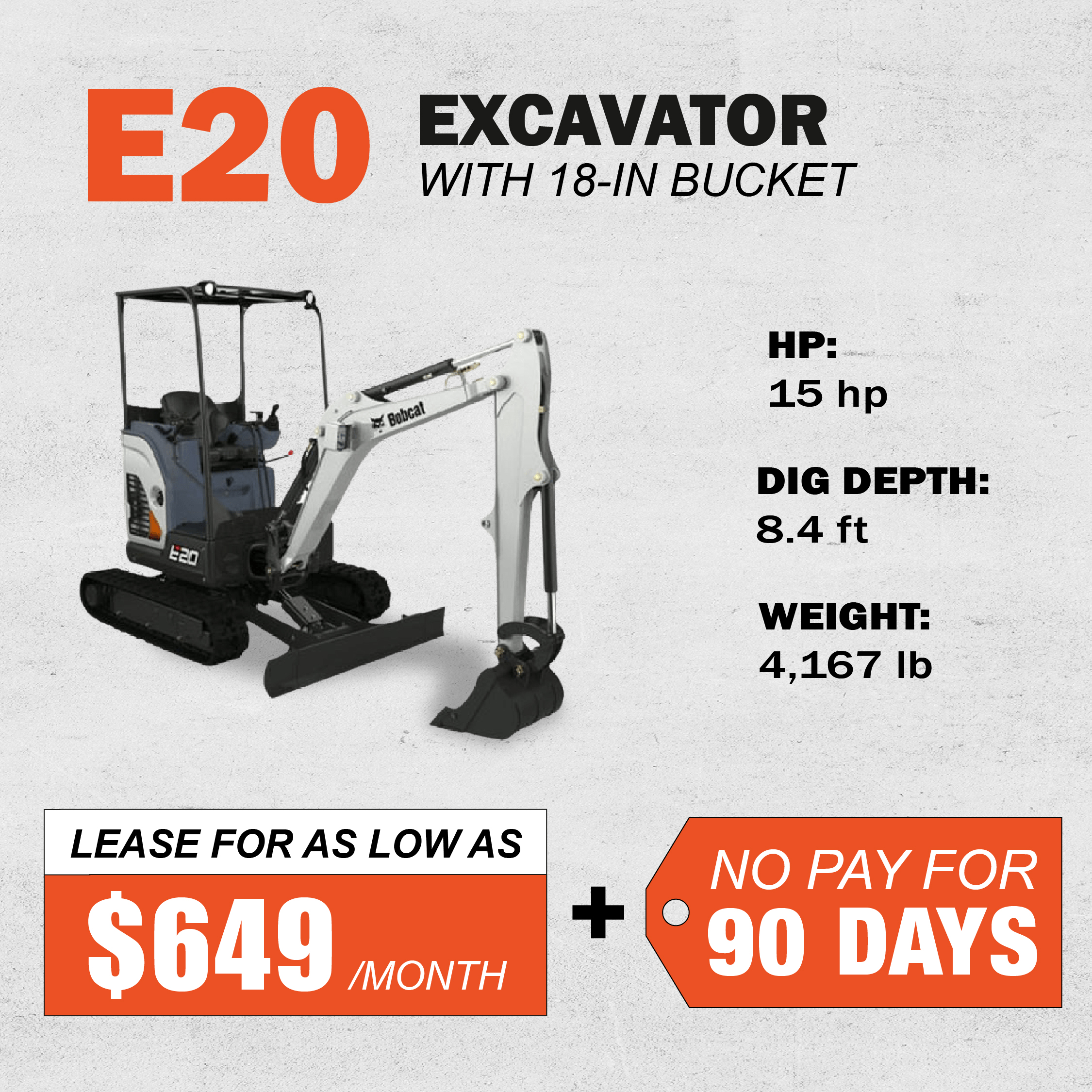 Oaken's Year-End Lease Program 2025 - Bobcat E20 Excavator