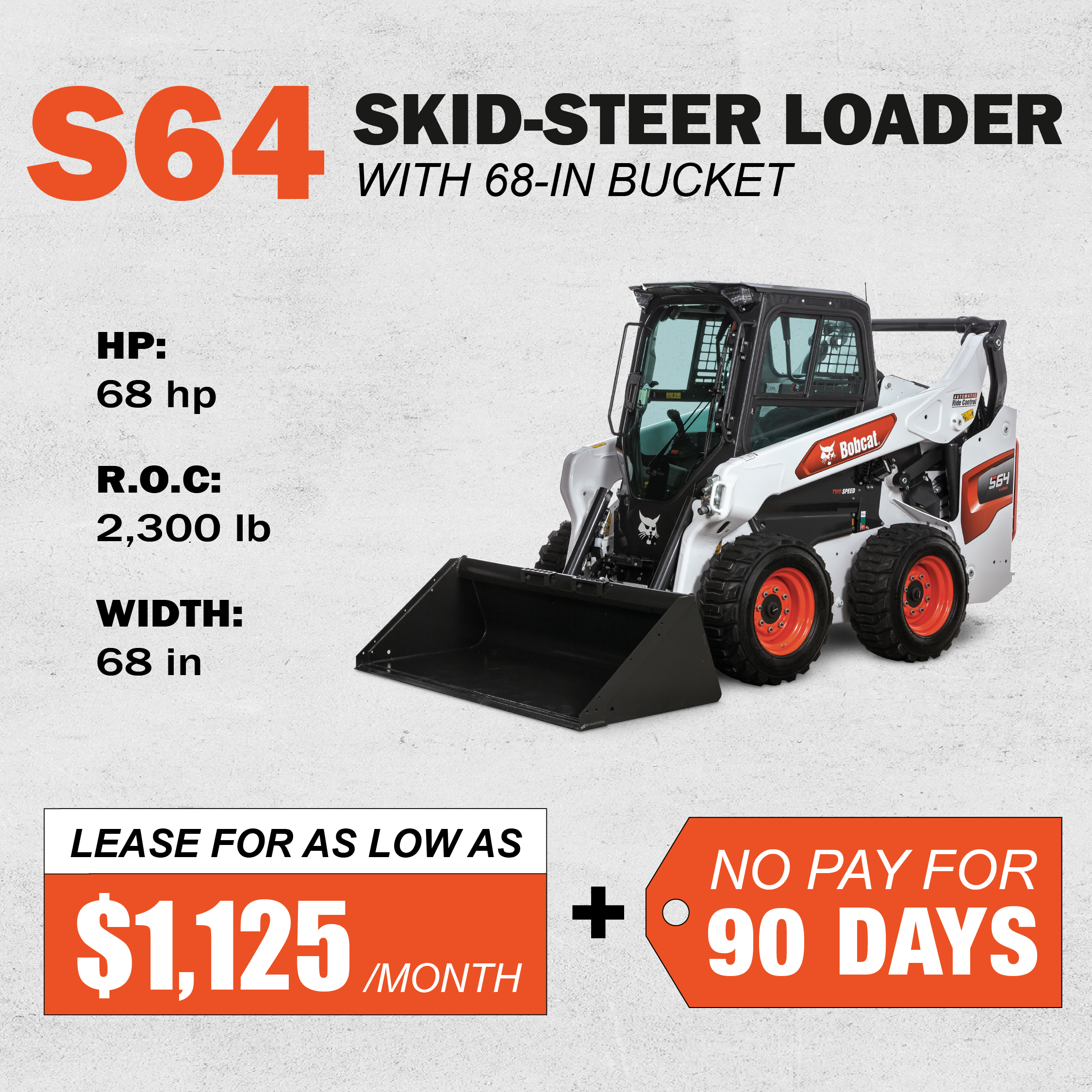 Oaken's Year-End Lease Program 2025 - Bobcat S64 Skid-Steer Loader